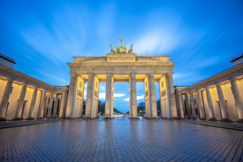 Brandenburg Gate in Berlin, iconic German landmark