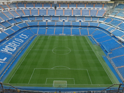 Panoramic view of Santiago Bernabéu Stadium in Madrid