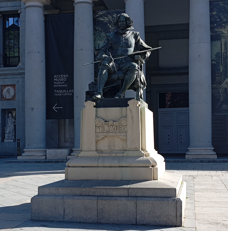 Estatua de Velázquez en el Museo del Prado