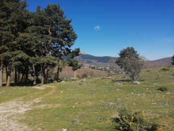 Vista de montañas y valle en Cercedilla