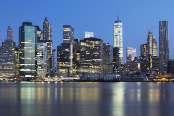 Vista nocturna de Nueva York