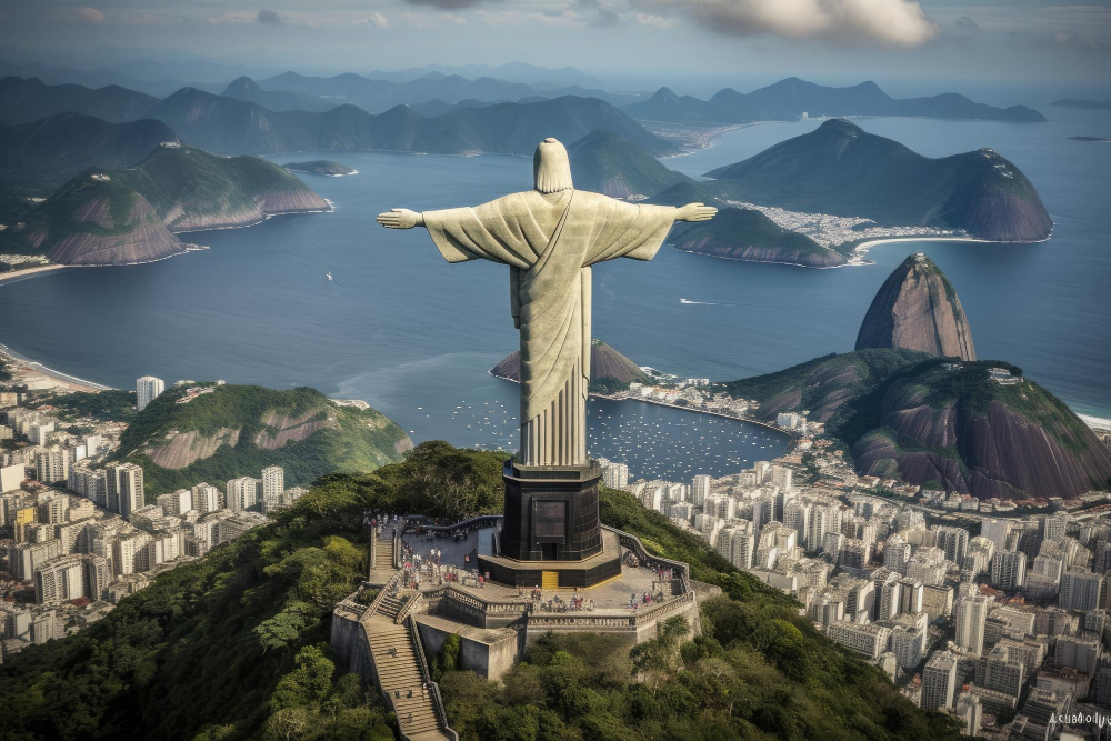Estatua de Cristo Redentor en Río de Janeiro (Brasil)