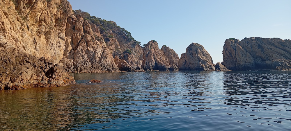 Paisaje de la costa de Tossa de Mar en la Costa Brava
